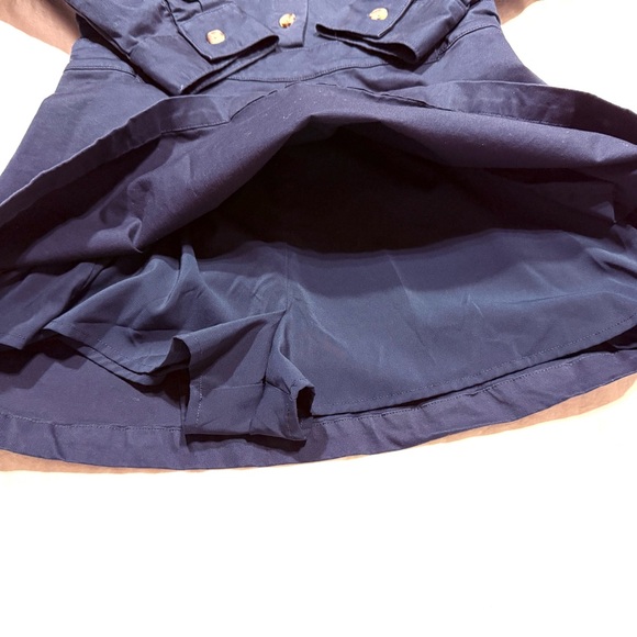 Abercrombie & Fitch Utility Mini Dress Skorts Navy Size M Long Sleeve Stretchy - Picture 7 of 15